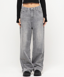 CHAMBROS（チャンブロス）の「ウィメンズセミワイドウォッシングデニムパンツ[グレー]（デニムパンツ）」