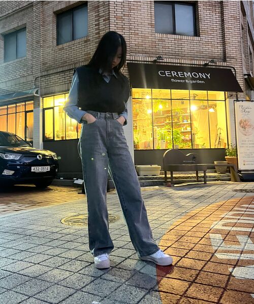 CHAMBROS（チャンブロス）の「ウィメンズセミワイドウォッシングデニムパンツ[グレー]（デニムパンツ・レディース・その他・SMALL/MEDIUM/LARGE/X-LARGE/S-Long/M-Long/L-Long/XL-Long）」の5枚目の写真