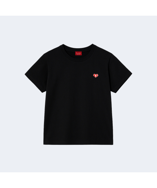 MISS BAKER(ミス ベイカー)の「ハートベーカーパッチTシャツブラック(Tシャツ/カットソー・レディース・ブラック・MEDIUM/SMALL)」の2枚目の写真