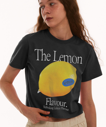 レモンフレーバークロップTシャツ(ブラック)