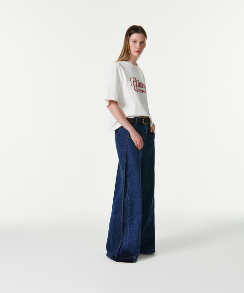 CURRENT（カレント）の「AIME CROP HALF SLEEVES T-SHIRT [WHITE]（Tシャツ/カットソー・レディース・その他・FREE）」の4枚目の写真