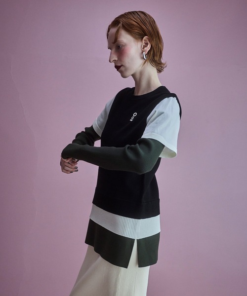 OMMO(オーエムエムオー)の「MULTICOLOR LAYERED KT TOP(ニット/セーター・レディース・ブルー/グレー/ブラック/ピンク・F)」の15枚目の写真