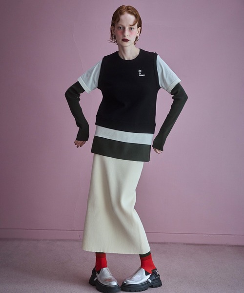 OMMO(オーエムエムオー)の「MULTICOLOR LAYERED KT TOP(ニット/セーター・レディース・ブルー/グレー/ブラック/ピンク・F)」の18枚目の写真