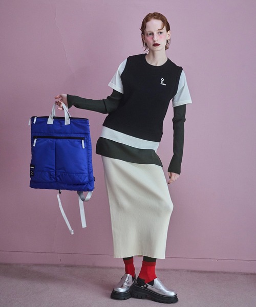 OMMO(オーエムエムオー)の「MULTICOLOR LAYERED KT TOP(ニット/セーター・レディース・ブルー/グレー/ブラック/ピンク・F)」の21枚目の写真
