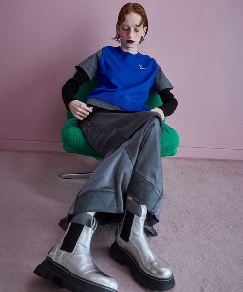 OMMO(オーエムエムオー)の「MULTICOLOR LAYERED KT TOP(ニット/セーター・レディース・ブルー/グレー/ブラック/ピンク・F)」の9枚目の写真