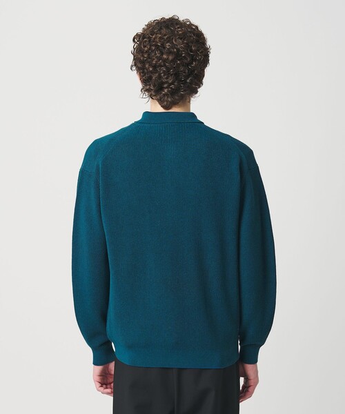 BEAUTY&YOUTH UNITED ARROWS（ビューティーアンドユースユナイテッドアローズ）の「ギマ コットン アゼ 3ボタン ポロカラー ニット ウォッシャブル（ニット/セーター・メンズ・ケリーグリーン/コバルトブルー・XL/L/M/S）」の11枚目の写真
