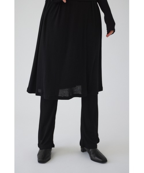 RIM.ARK（リムアーク）の「Fluffy touch rib jersey PT フラフィータッチリブジャージーパンツ（スラックス・レディース・チャコールグレー/ブラック・38/36）」の5枚目の写真