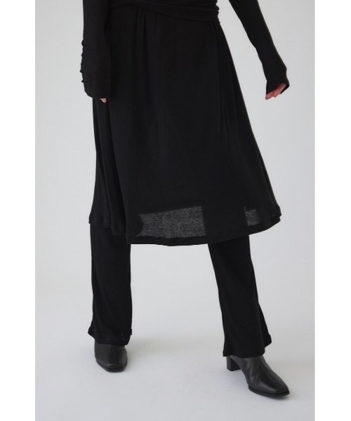 RIM.ARK（リムアーク）の「Fluffy touch rib jersey PT フラフィータッチリブジャージーパンツ（スラックス・レディース・チャコールグレー/ブラック・38/36）」の6枚目の写真