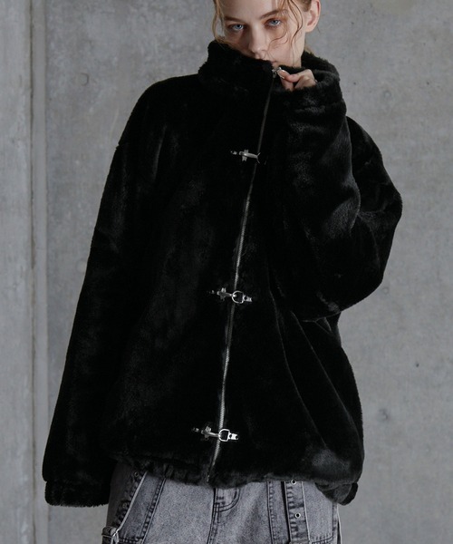 最終値下げ！新品未使用 Sefr セファー　ブルゾン SERACE】2way fireman volume fur blouson / 2wayファイヤーマン