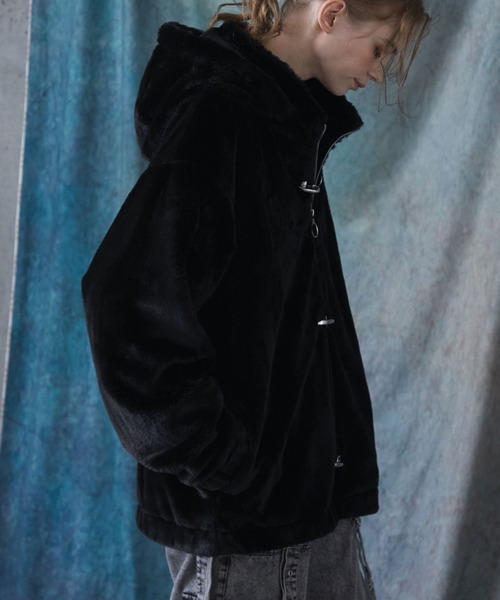 SERACE（セラス）の「【SERACE】2way fireman volume fur blouson / 2wayファイヤーマンボリュームファーブルゾン（ブルゾン・メンズ・グレー/ブラック・S/M/L）」の12枚目の写真