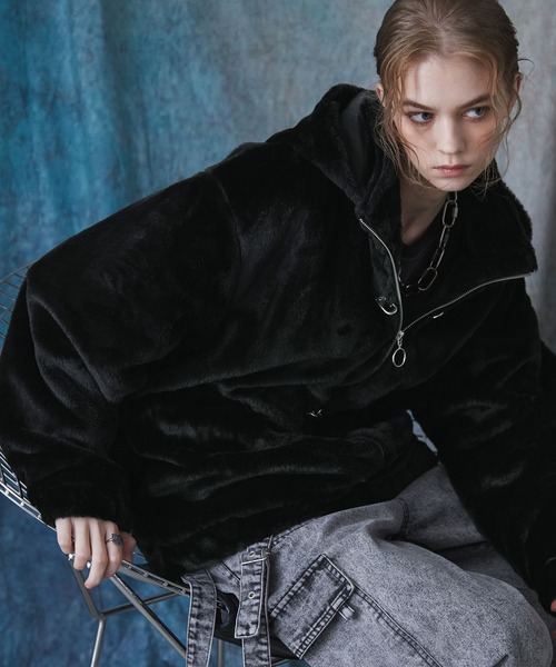 SERACE（セラス）の「【SERACE】2way fireman volume fur blouson