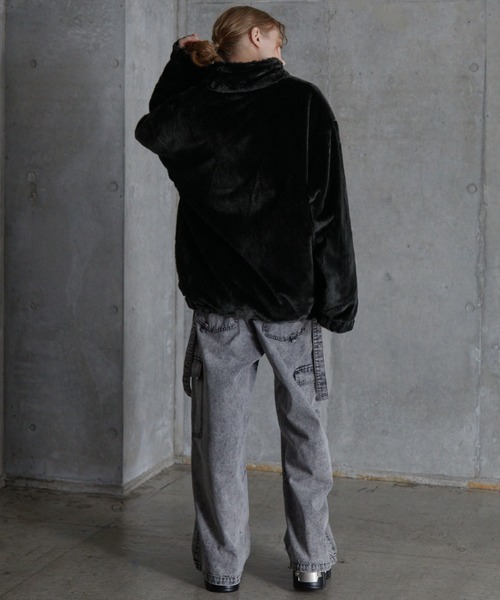 SERACE（セラス）の「【SERACE】2way fireman volume fur blouson / 2wayファイヤーマンボリュームファーブルゾン（ブルゾン・メンズ・グレー/ブラック・S/M/L）」の21枚目の写真