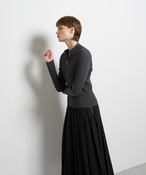 LANVIN en Bleu(ランバンオンブルー)の「ラメジップアップリブニット(ニット/セーター・レディース・グレー/チャコールグレー/ベージュ・38)」の16枚目の写真
