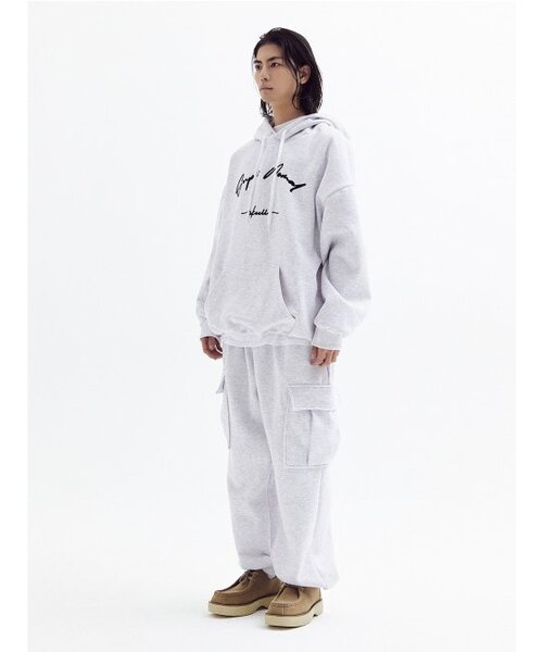 AKECII（アケシ）の「Balloon Over Cargo Fleece Jogger Pants in White Melange（スウェットパンツ・メンズ・その他・MEDIUM/LARGE）」の6枚目の写真
