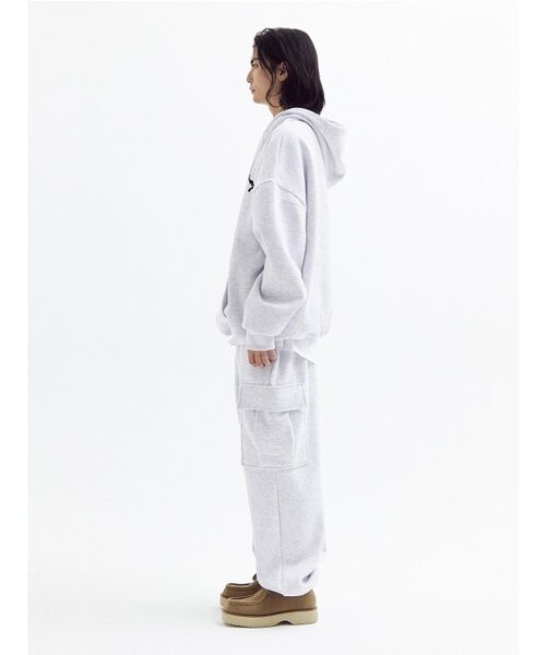 AKECII（アケシ）の「Balloon Over Cargo Fleece Jogger Pants in White Melange（スウェットパンツ・メンズ・その他・MEDIUM/LARGE）」の7枚目の写真