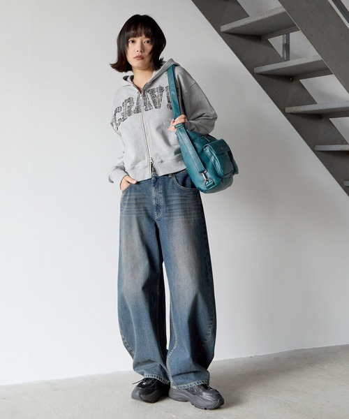 PBLIM（ページボーイリム）の「《UNISEX》パッチワークロゴパーカー（パーカー・レディース・グレー/ブラック・MEDIUM/SMALL）」の6枚目の写真