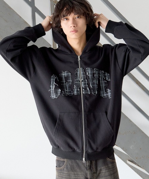 PBLIM（ページボーイリム）の「《UNISEX》パッチワークロゴパーカー（パーカー・レディース・グレー/ブラック・MEDIUM/SMALL）」の9枚目の写真