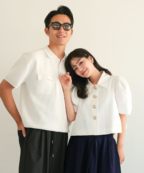 DONOBAN（ドノバン）の「【FU-FU de ODEKAKE /rina×Donobanコラボ】 ポワンジャケット メール便[C]（その他アウター・レディース・ホワイト・ONE SIZE）」の3枚目の写真