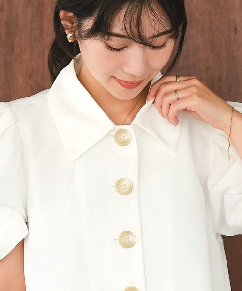 DONOBAN（ドノバン）の「【FU-FU de ODEKAKE /rina×Donobanコラボ】 ポワンジャケット メール便[C]（その他アウター・レディース・ホワイト・ONE SIZE）」の9枚目の写真