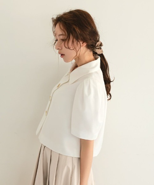 DONOBAN（ドノバン）の「【FU-FU de ODEKAKE /rina×Donobanコラボ】 ポワンジャケット メール便[C]（その他アウター・レディース・ホワイト・ONE SIZE）」の19枚目の写真