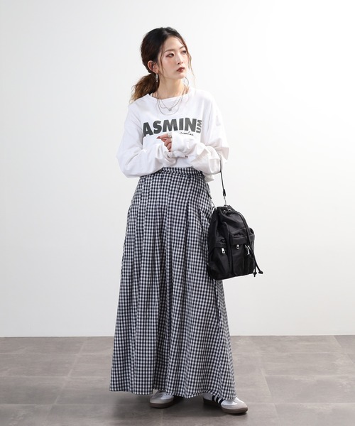 crossi(クロッシー)の「ドローストリング巾着型ナイロンショルダーバッグ(ショルダーバッグ・レディース・ピンク/オリーブ/ブラック/グレー・FREE)」の15枚目の写真