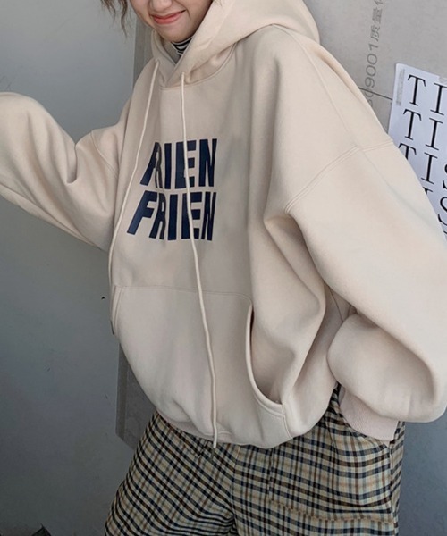 Flugge（フラッジー）の「ロゴプリントパーカー（パーカー・レディース・アイボリー/グレー・LARGE/MEDIUM）」の11枚目の写真