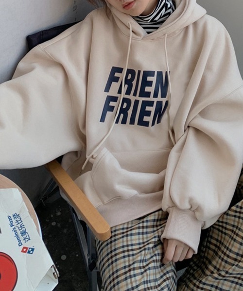 Flugge（フラッジー）の「ロゴプリントパーカー（パーカー・レディース・アイボリー/グレー・LARGE/MEDIUM）」の4枚目の写真