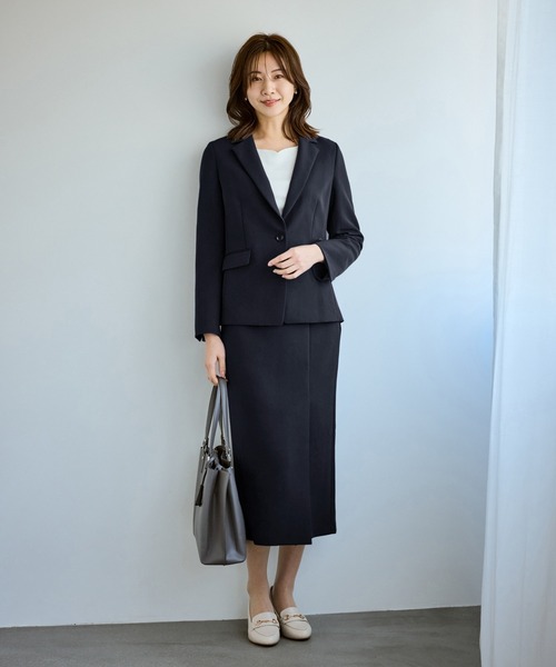 ROPE' PICNIC(ロペピクニック)の「【WEB限定】360°ウルトラストレッチ タイトスカート/UVカット・花粉ガード・セットアップ対応(スカート・レディース・ブラック/ベージュ系その他/ネイビー・S/M/L)」の4枚目の写真