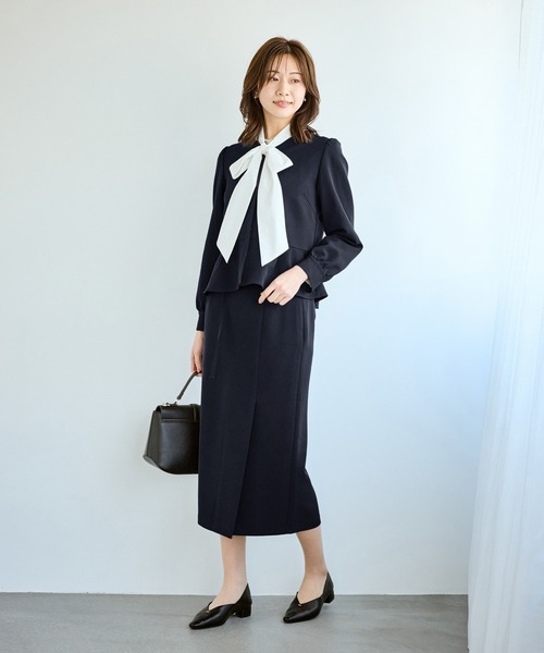 ROPE' PICNIC(ロペピクニック)の「【WEB限定】360°ウルトラストレッチ タイトスカート/UVカット・花粉ガード・セットアップ対応(スカート・レディース・ブラック/ベージュ系その他/ネイビー・S/M/L)」の8枚目の写真