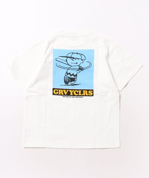 GROOVY COLORS(グルービーカラーズ)の「SNOOPY BASEBALL Tee(Tシャツ/カットソー・キッズ・ホワイト・145/135)」の2枚目の写真