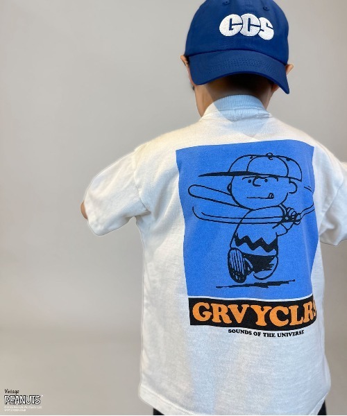 GROOVY COLORS(グルービーカラーズ)の「SNOOPY BASEBALL Tee(Tシャツ/カットソー・キッズ・ホワイト・145/135)」の7枚目の写真