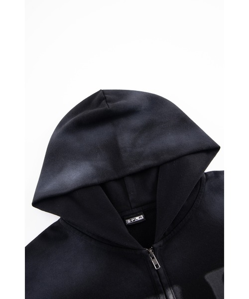 SPLR(エス・ピー・エル・アール)の「ジップフーディ|Dust Spray Dyed Zip Hoodie|SPLR(パーカー・メンズ・ブラック/グレー・X-LARGE/LARGE/MEDIUM/SMALL)」の8枚目の写真
