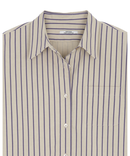MATISSE THE CURATOR(マティスザキュレーター)の「ワンポケットストライプシャツサンドバイオレット(シャツ/ブラウス・メンズ・その他・1/2/3)」の3枚目の写真