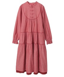 PINK HOUSE | ローンフリル使いダンガリーワンピース(ワンピース)