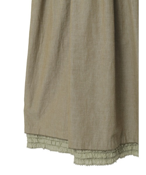 PINK HOUSE（ピンクハウス）の「ローンフリル使いダンガリーワンピース（ワンピース・レディース・ホワイト/ブラック/レッド/カーキ/ピンク/インディゴブルー・フリー）」の11枚目の写真