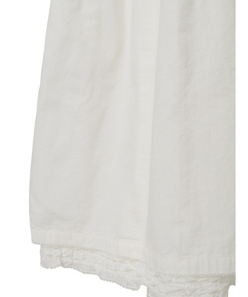 PINK HOUSE（ピンクハウス）の「ローンフリル使いダンガリーワンピース（ワンピース・レディース・ホワイト/ブラック/レッド/カーキ/ピンク/インディゴブルー・フリー）」の14枚目の写真