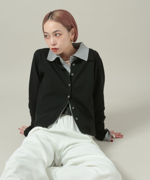 PAGEBOY（ページボーイ）の「【mei企画】エリツキカーディガン（カーディガン/ボレロ・レディース・グレー/ブラック/グリーン・FREE）」の12枚目の写真