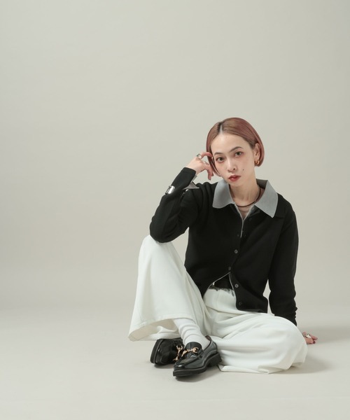 PAGEBOY（ページボーイ）の「【mei企画】エリツキカーディガン（カーディガン/ボレロ・レディース・グレー/ブラック/グリーン・FREE）」の9枚目の写真