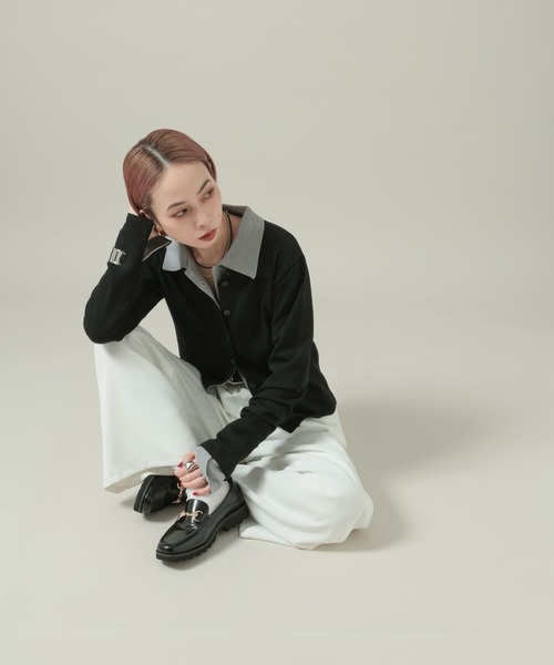 PAGEBOY（ページボーイ）の「【mei企画】エリツキカーディガン（カーディガン/ボレロ・レディース・グレー/ブラック/グリーン・FREE）」の10枚目の写真