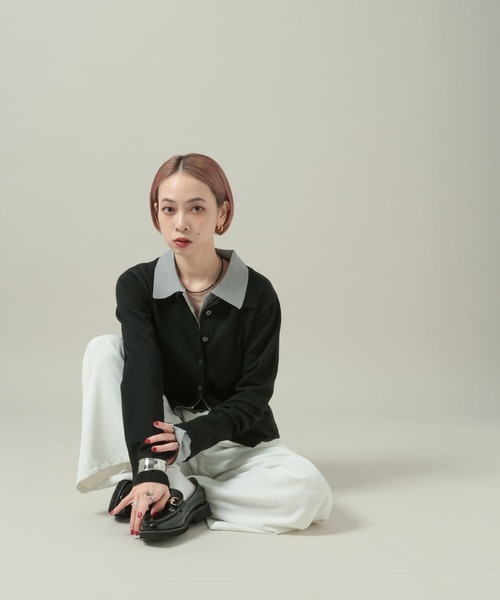 PAGEBOY（ページボーイ）の「【mei企画】エリツキカーディガン（カーディガン/ボレロ・レディース・グレー/ブラック/グリーン・FREE）」の11枚目の写真