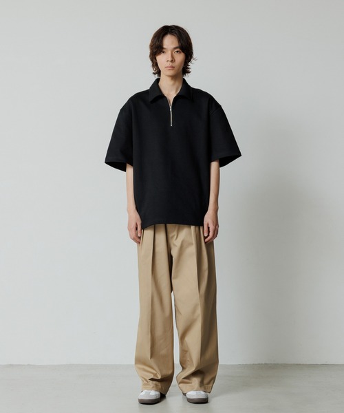 ADAM ET ROPE'（アダムエロペ）の「【WEB限定】2タック ワイドルーズ ドカンパンツ / バリエーション バギーパンツ / チノ / ユニセックス（チノパンツ・メンズ・ベージュ/ブラック・S/L/M）」の8枚目の写真