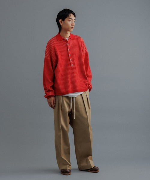 ADAM ET ROPE'（アダムエロペ）の「【WEB限定】2タック ワイドルーズ ドカンパンツ / バリエーション バギーパンツ / チノ / ユニセックス（チノパンツ・メンズ・ベージュ/ブラック・S/L/M）」の14枚目の写真