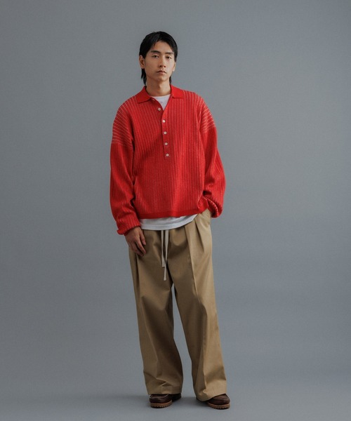 ADAM ET ROPE'（アダムエロペ）の「【WEB限定】2タック ワイドルーズ ドカンパンツ / バリエーション バギーパンツ / チノ / ユニセックス（チノパンツ・メンズ・ベージュ/ブラック・S/L/M）」の15枚目の写真