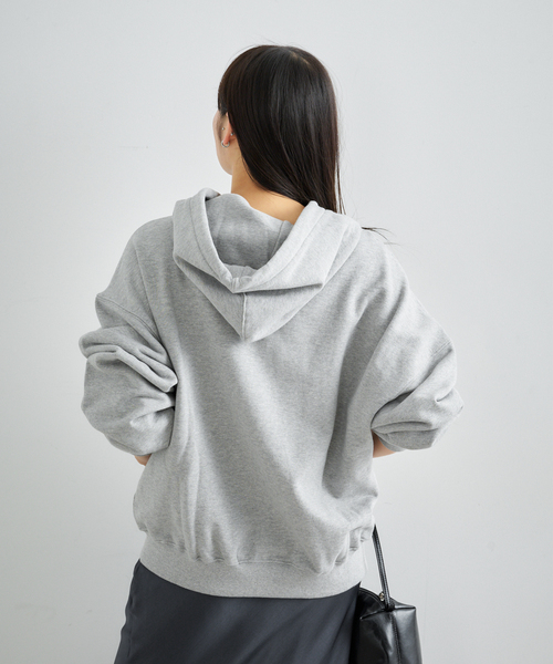 U by SPICK&SPAN（ユーバイスピックアンドスパン）の「【LOW CLASSIC / ロウクラシック》 Lc LOW SOFT SWEAT ZIP-UP HOO（パーカー・レディース・チャコールグレー・MEDIUM）」の14枚目の写真