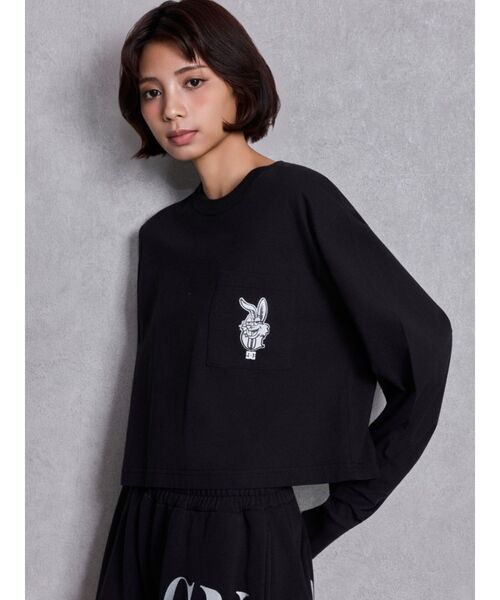 DC（ディーシー）の「GYDA×DC G BUNNYショートロンT（Tシャツ/カットソー・レディース・オフホワイト/ブラック/オレンジ・FREE）」の5枚目の写真