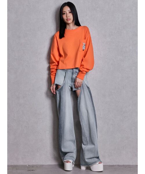 DC（ディーシー）の「GYDA×DC G BUNNYショートロンT（Tシャツ/カットソー・レディース・オフホワイト/ブラック/オレンジ・FREE）」の20枚目の写真