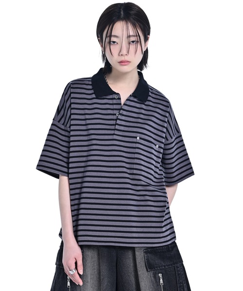 Wide Cropped Cotton Polo / ワイドクロップドコットンポロ