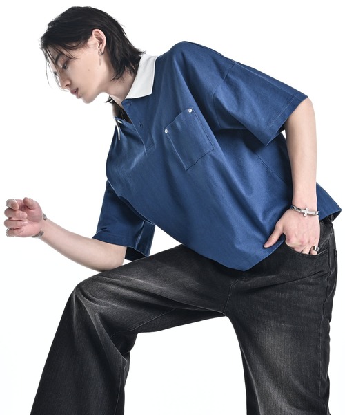 Wide Cropped Cotton Polo / ワイドクロップドコットンポロ