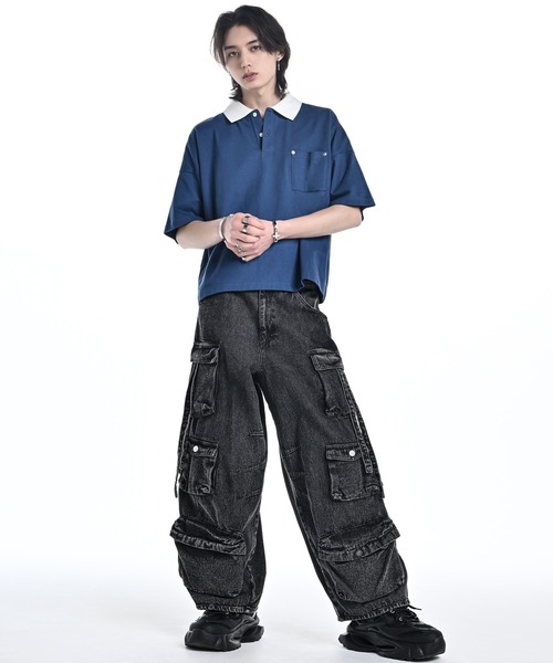 Wide Cropped Cotton Polo / ワイドクロップドコットンポロ