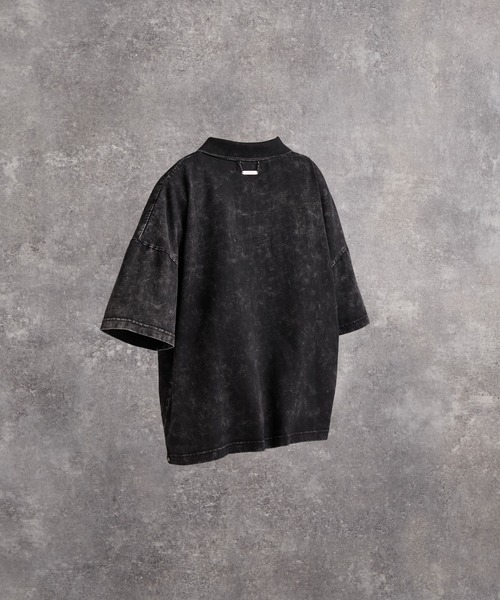 ADRER（アドラー）の「Wide Cropped Cotton Polo / ワイドクロップドコットンポロ（ポロシャツ・メンズ・グレー系1/ブルー系1/グレー系2/ブラック・L/M/S/XS）」の22枚目の写真